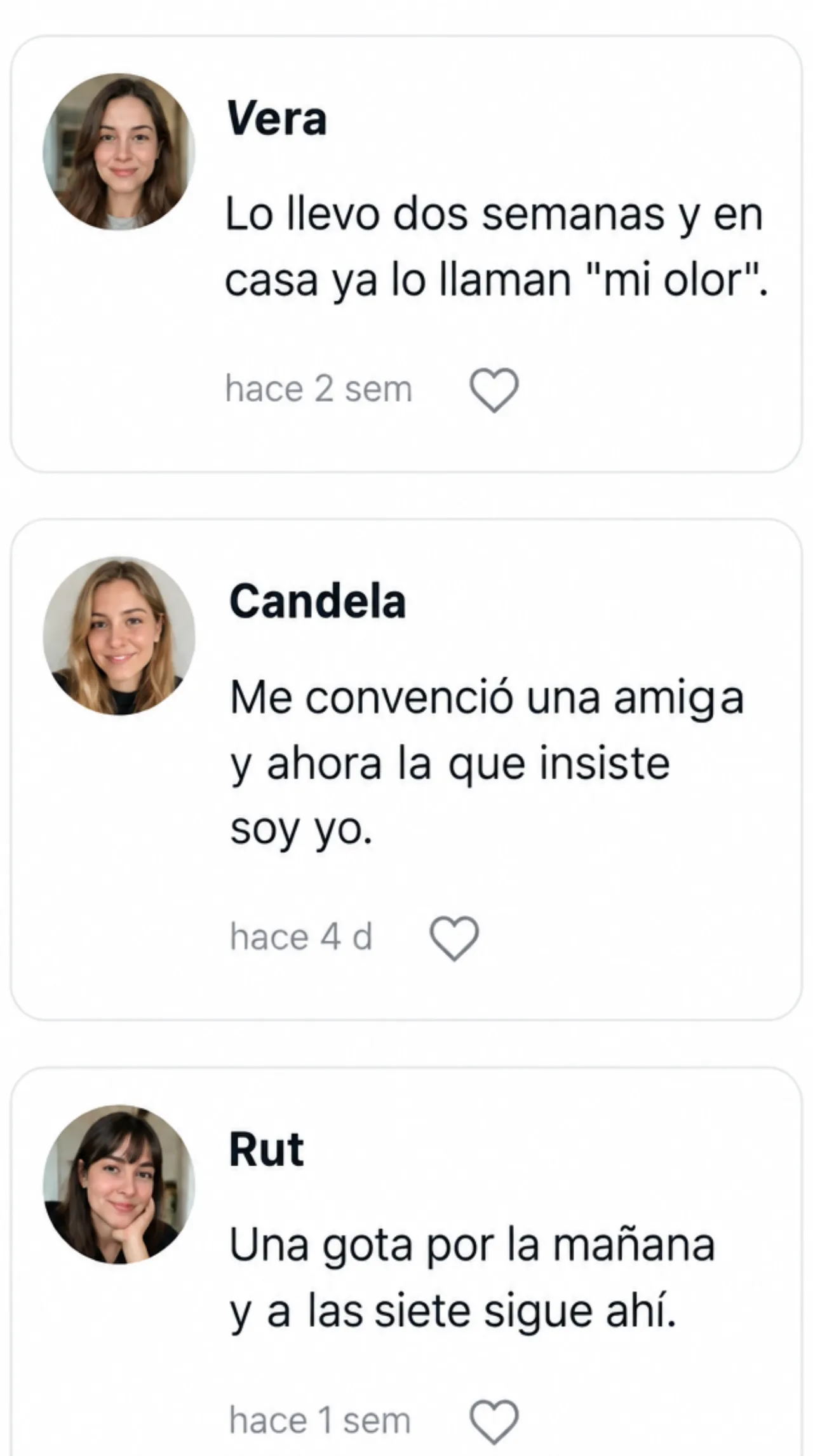 Comentarios de clientas de ejemplo 1