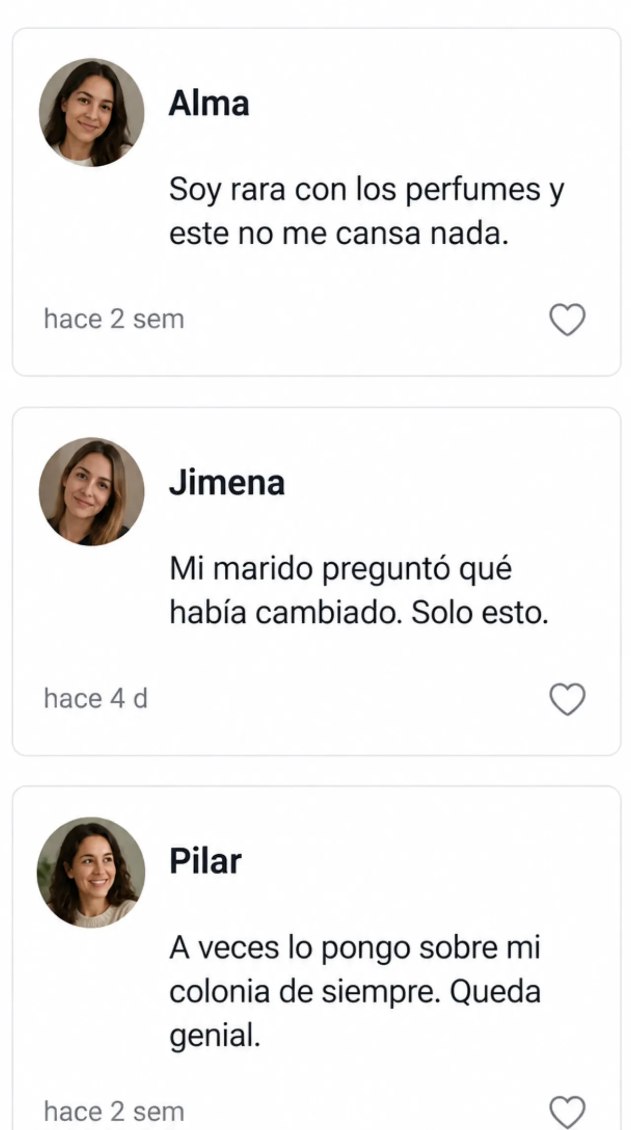 Comentarios de clientas de ejemplo 2