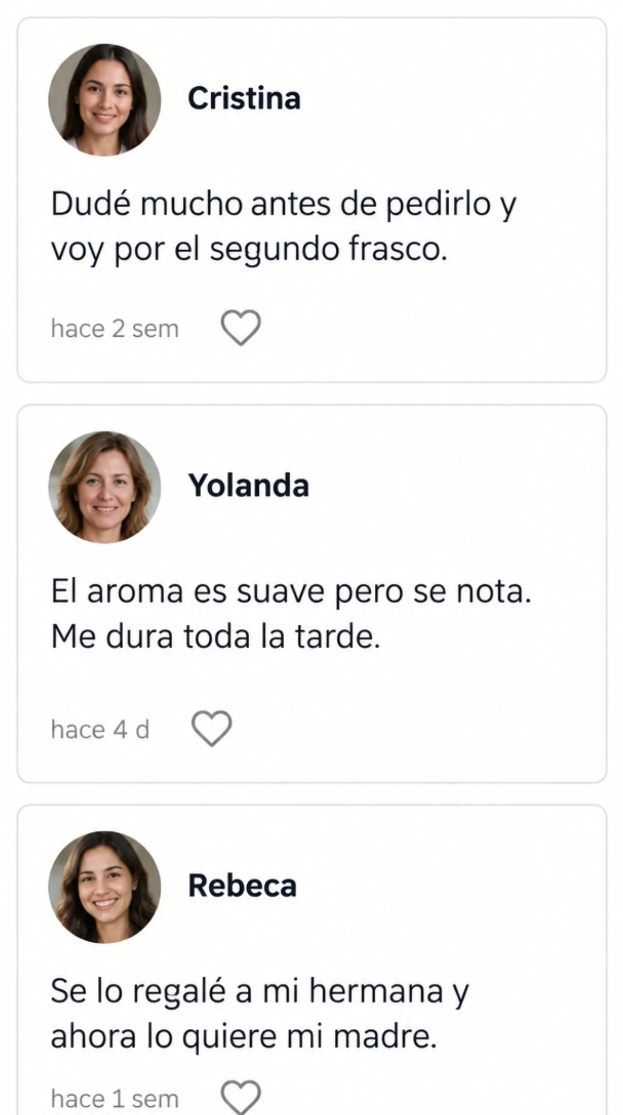 Comentarios de clientas de ejemplo 4